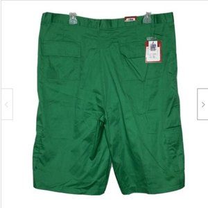 Brooklyn Express Men Size 46 Inseam 14+"  Green Cotton Blend Shorts